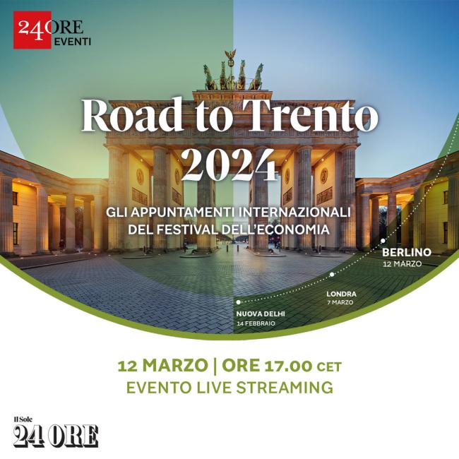 Locandina annuncio evento Road to Trento 2024 - Berlino 14 marzo 2024